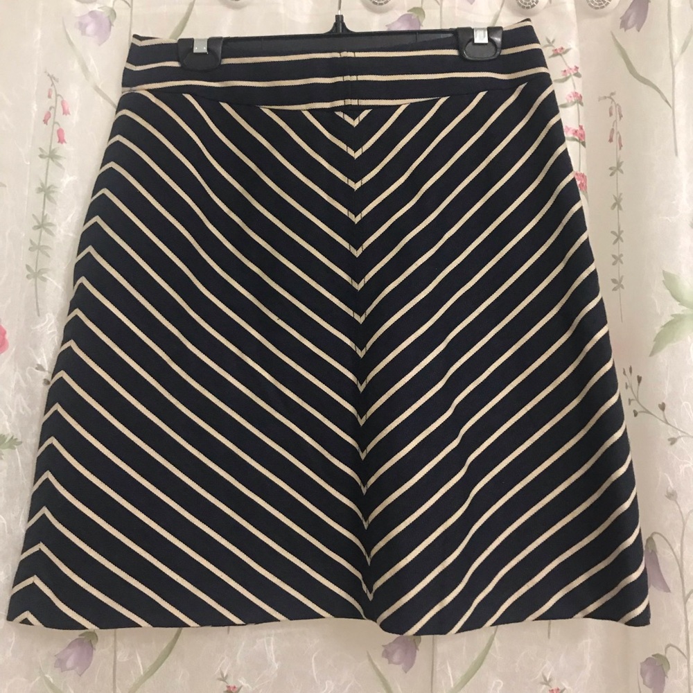 The Limited Striped A-line skirt